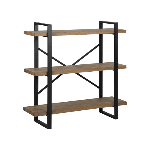 Estante com 3 prateleiras TIMBER 111 cm Castanho escuro