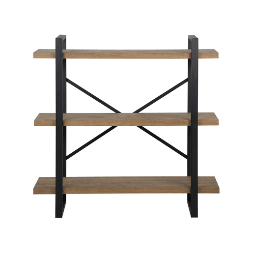 Estante com 3 prateleiras TIMBER 111 cm Castanho escuro
