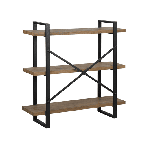 Estante com 3 prateleiras TIMBER 111 cm Castanho escuro