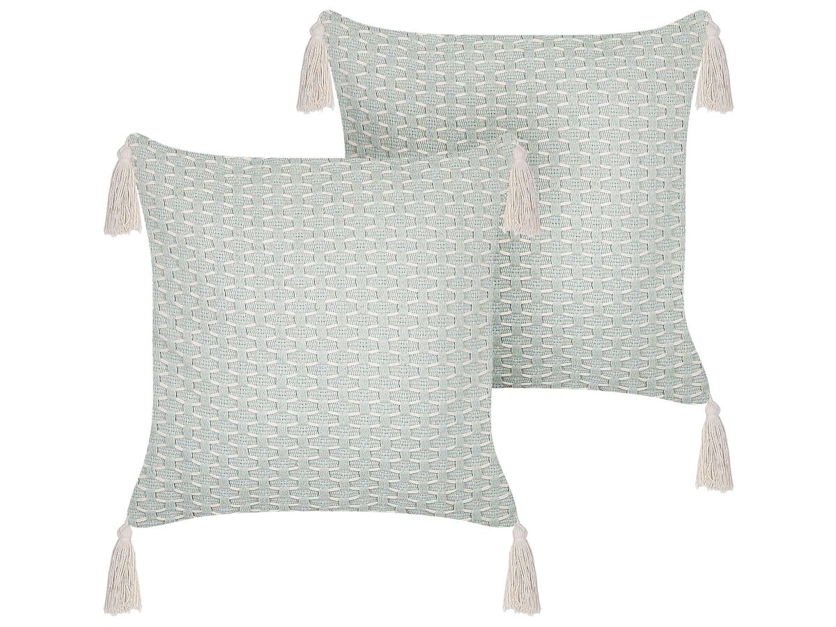 Beliani Cojín decorativo HAKONE 42x42 Verde