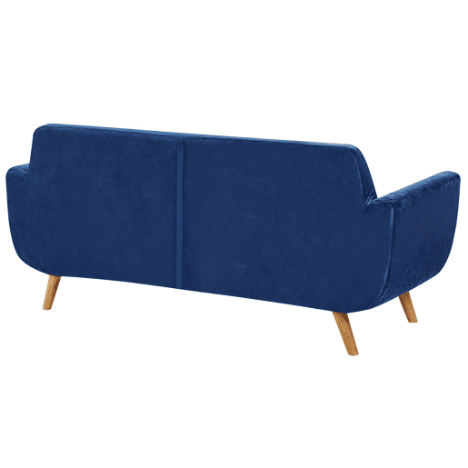 Capa de sofá de 2 lugares BERNES Veludo Azul marinho