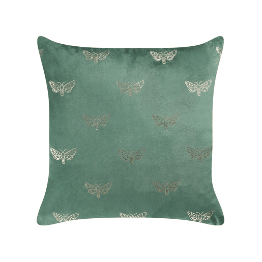 Conjunto de 2 almofadas decorativas YUZURI Veludo 45 x 45 cm Verde esmeralda Padrão animal
