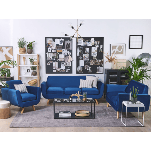 Revestimento da poltrona BERNES Veludo Azul marinho