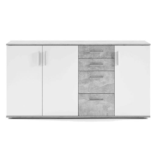 Baú Bobby Sideboard 160x82cm. 3 portas e 4 gavetas
