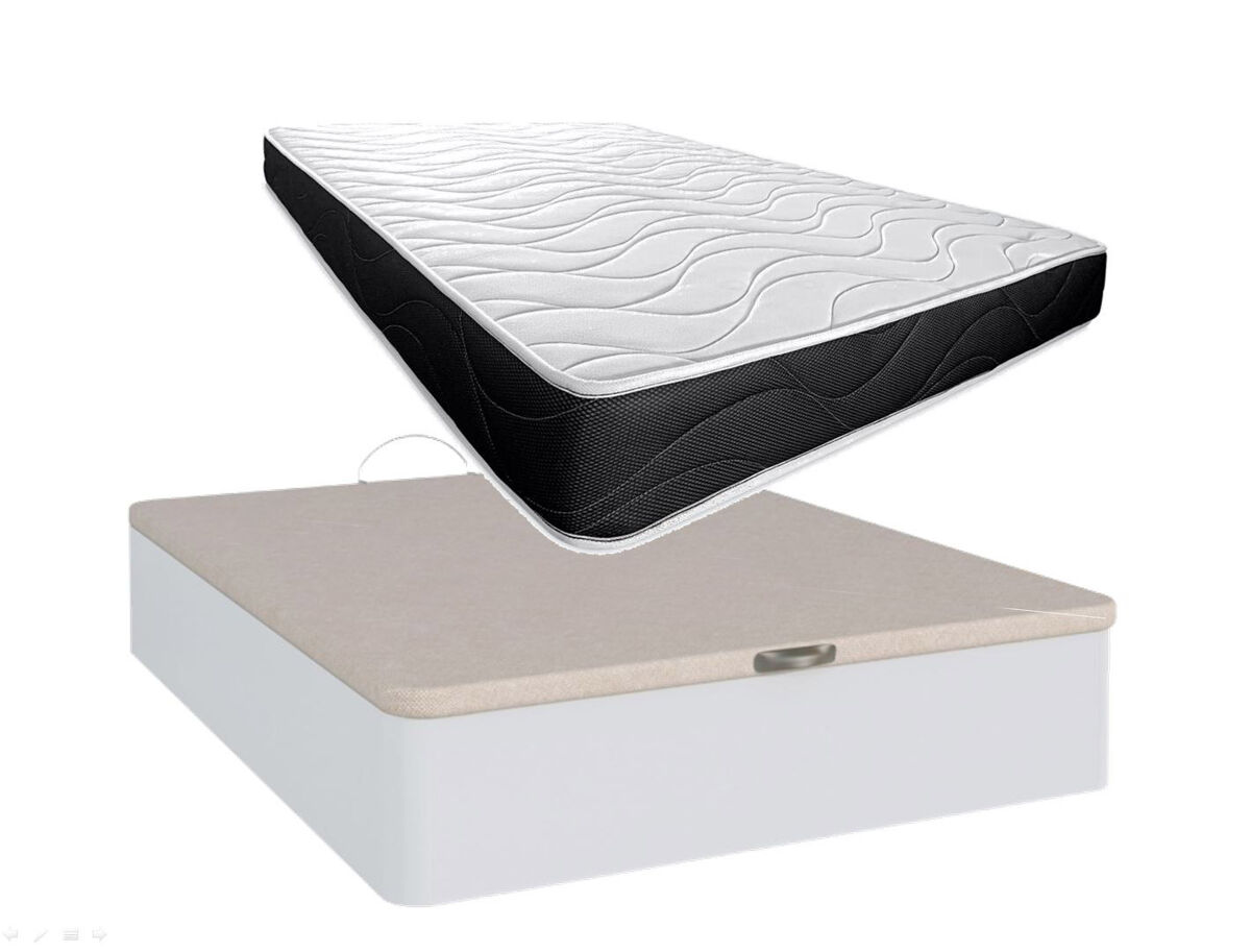 Cama canapé abatible + colchon enrollado de 90cm