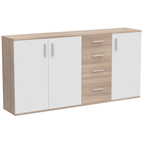 Baú Bobby Sideboard 160x82cm. 3 portas e 4 gavetas