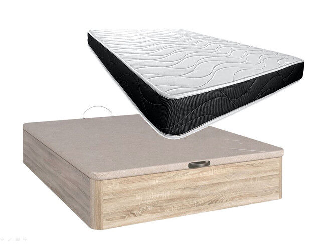 Cama canapé abatible + colchon enrollado de 135cm