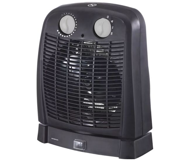 Calefactor-ventilador vertical infiniton hbr-r349 - negro, 2000w, 2 niveles, sistema oscilante