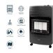 Estufa de gas Infiniton HGFL3 4200W ignición electrónica y diseñ Estufa de gas Infiniton HGFL3 4200W ignición electrónica y diseñ Negro