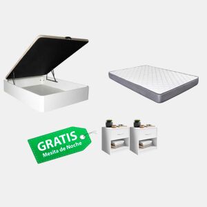 Oferta Exclusiva Web: Cama Canapé 135CM + Colchão 135CM. Mesa de cabeceira grátis 1 gaveta