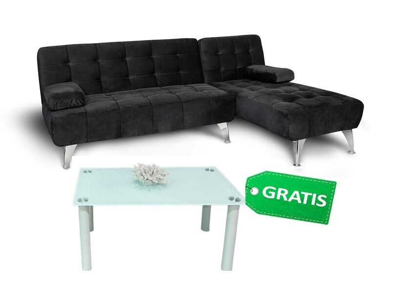 Oferta: sofa cama chaise longue xs + mesa de centro gratis