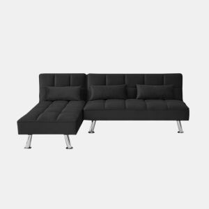 Sofá-Cama Chaise Longue Noelia XS 200cm Preto