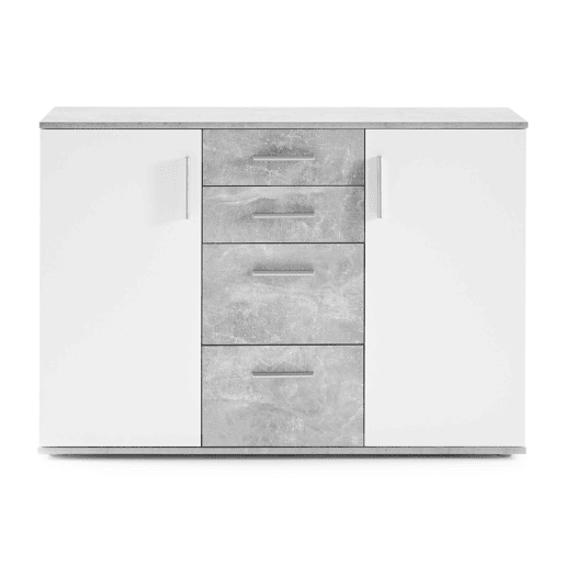 Aparador Bobby Dresser 120x82cm. 2 portas e 4 gavetas