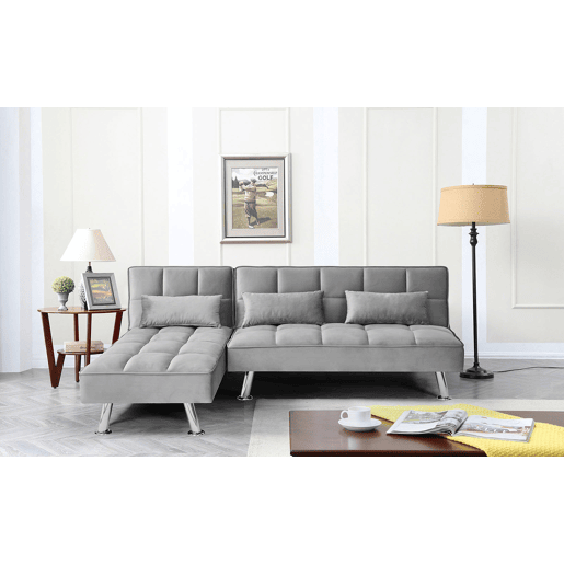 Sofá-Cama Chaise Longue Noelia XS 200cm Cinza