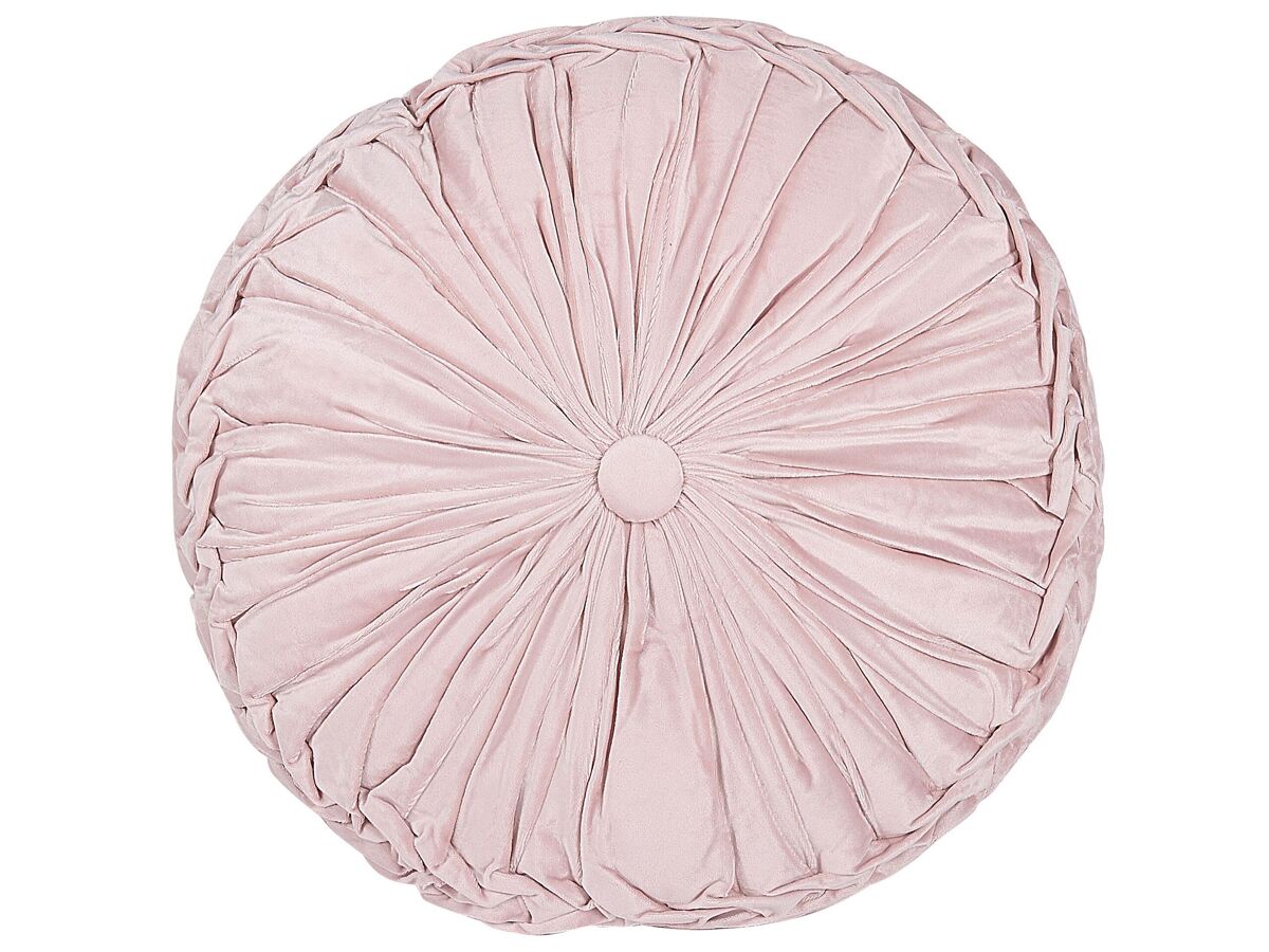 Beliani Cojín decorativo UDALA 40x40 Rosa Talco
