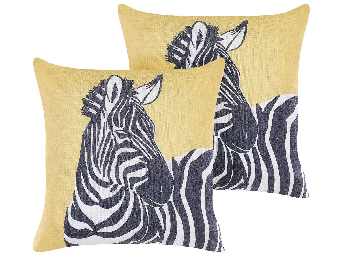 Beliani Cojín decorativo MANETTI 45x45 Amarillo