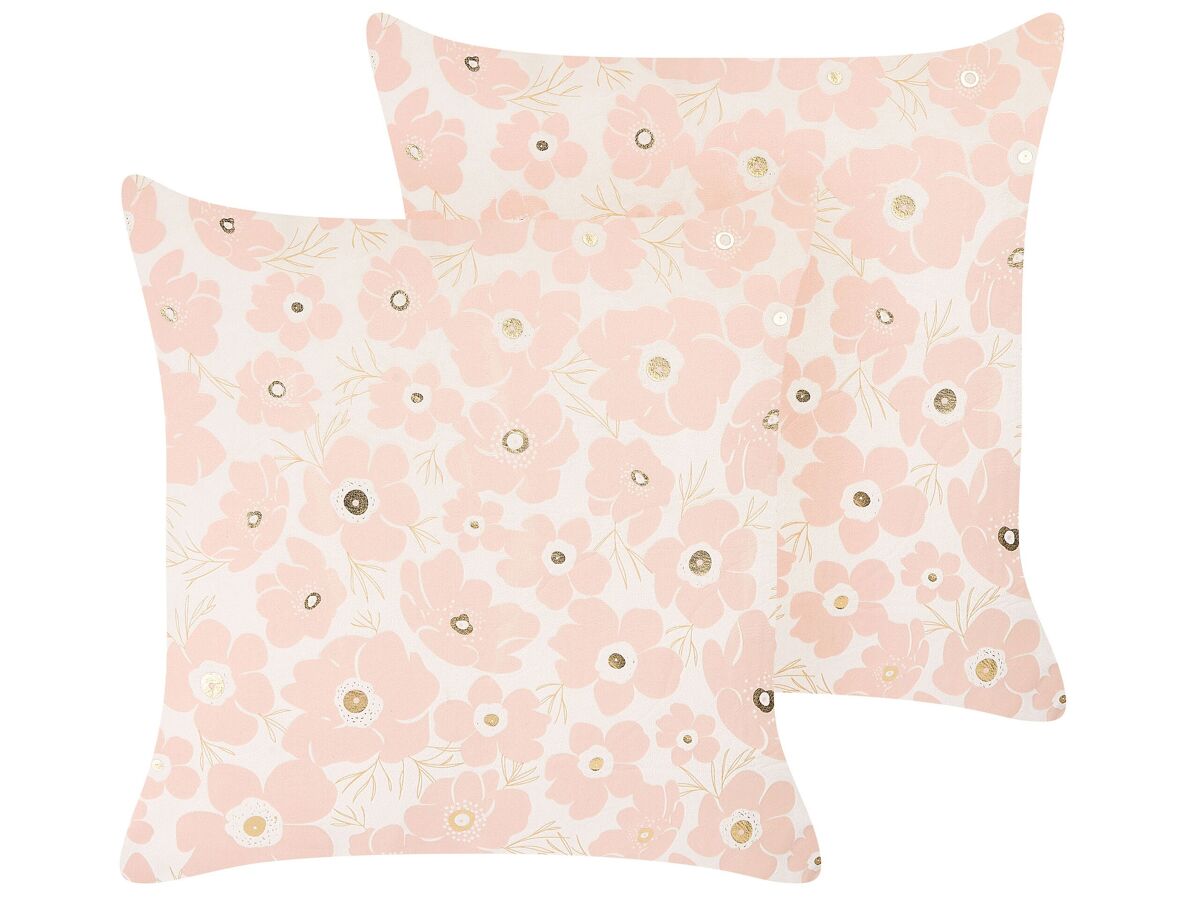 Beliani Cojín decorativo TRITELEIA 45x45 Rosa