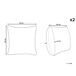 Beliani Cojín decorativo SVEN 45x45 Beliani Cojín decorativo SVEN 45x45 Blanco/ Negro