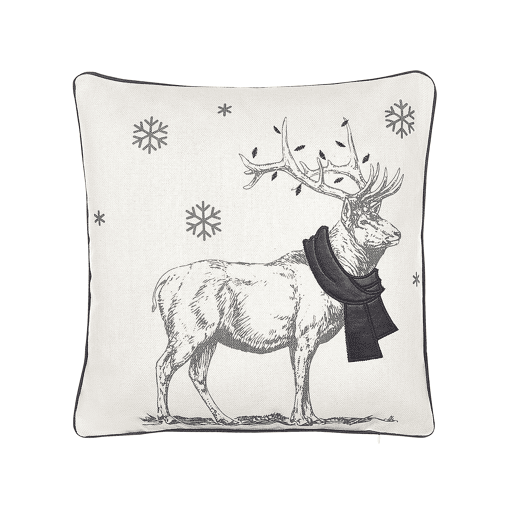 Conjunto de 2 almofadas decorativas SVEN 45 x 45 cm Preto Padrão natalicio