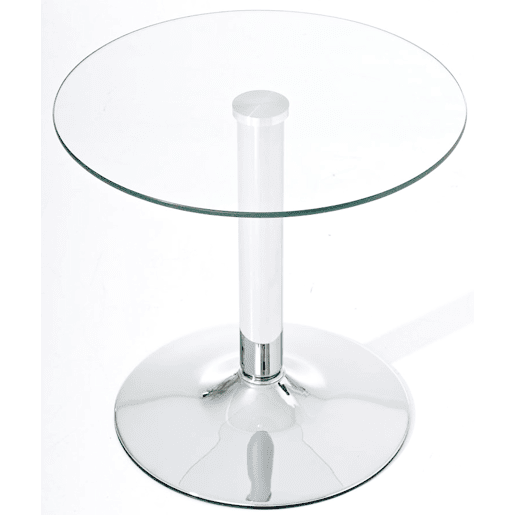 Mesa de centro Ikarus Vidrio Vidrio transparente Ø 50 cm Mesa de centro Ikarus Vidrio Vidrio transparente Ø 50 cm