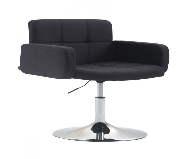 Silla lounge los angeles en tela negro 48x58x80 cm