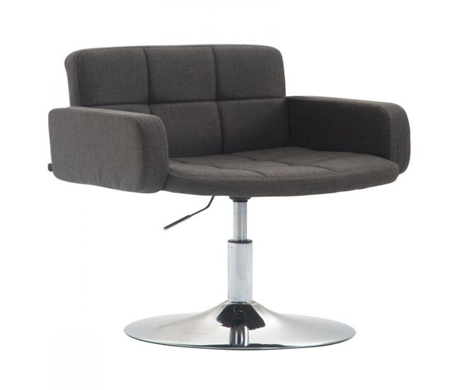 Silla lounge los angeles en tela gris oscuro 48x58x80 cm