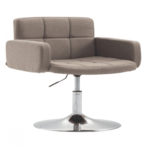 Silla Lounge Los Angeles en Tela Gris topo 48X58X80 cm Silla Lounge Los Angeles en Tela Gris topo 48X58X80 cm