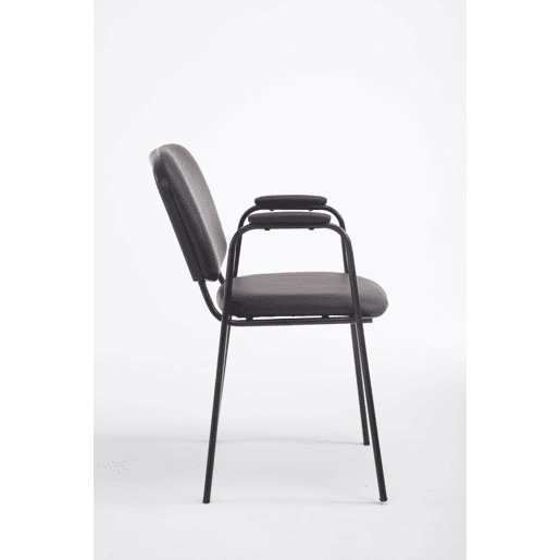 Silla apilable Ken Pro de polipiel Simil cuero Marrón 55X53X79 cm