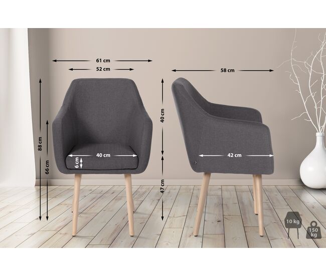 Silla de comedor - Utrecht - Tela