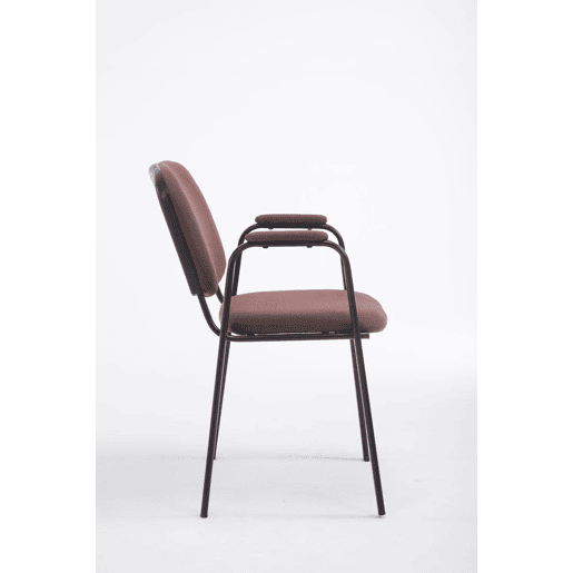 Silla Apilable de Conferencia Ken Pro de Tela Marrón 55X53X79 cm