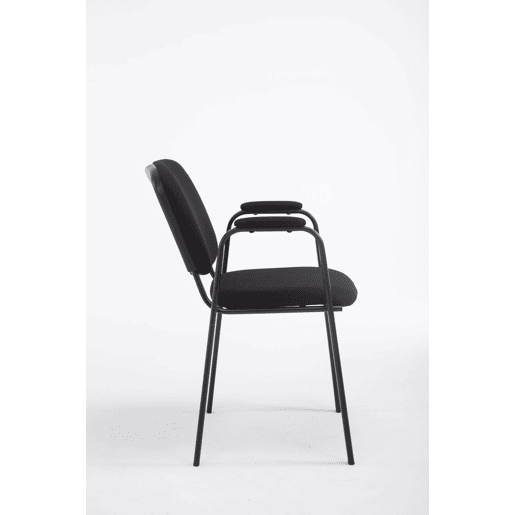Silla Apilable de Conferencia Ken Pro de Tela Negro 55X53X79 cm
