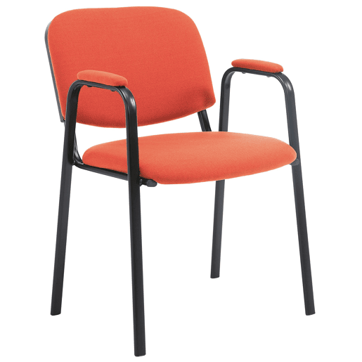Silla Apilable de Conferencia Ken Pro de Tela Rojo 55X53X79 cm
