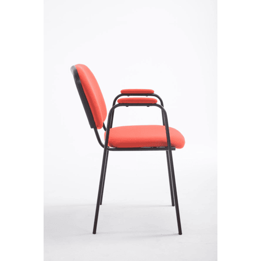 Silla Apilable de Conferencia Ken Pro de Tela Rojo 55X53X79 cm