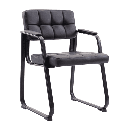 Silla Para Visitas Canada B Simil cuero Negro 58X59X84 cm