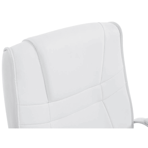 Set de 2 sillas cantilever XXL Attila en polipiel Simil cuero Blanco 67X60X104 cm Set de 2 sillas cantilever XXL Attila en polipiel Simil cuero Blanco 67X60X104 cm