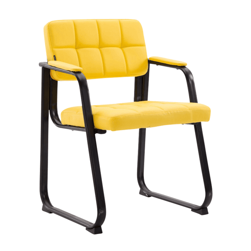 Silla Para Visitas Canada B Simil cuero Amarillo 58X59X84 cm