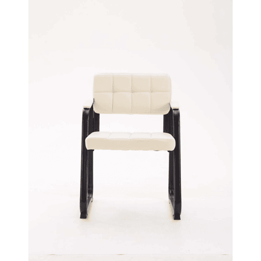 Silla Para Visitas Canada B Simil cuero Crema 58X59X84 cm