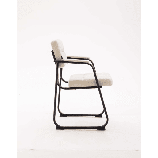 Silla Para Visitas Canada B Simil cuero Crema 58X59X84 cm
