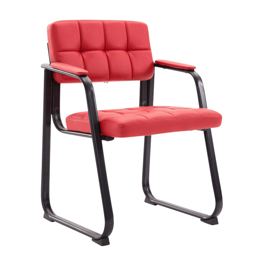 Silla Para Visitas Canada B Simil cuero Rojo 58X59X84 cm