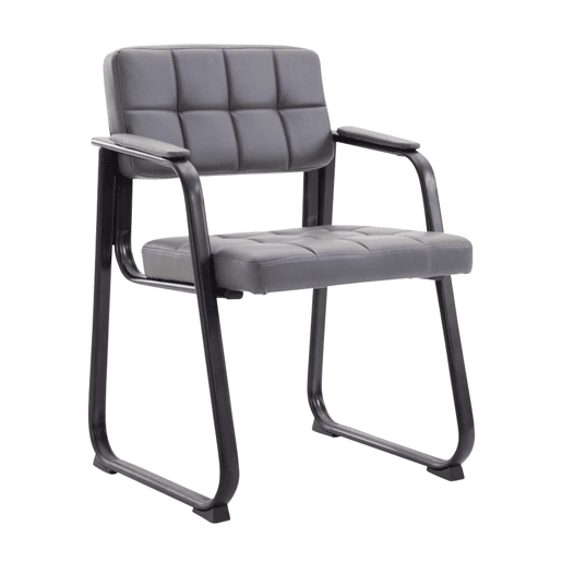 Silla Para Visitas Canada B Simil cuero Gris 58X59X84 cm