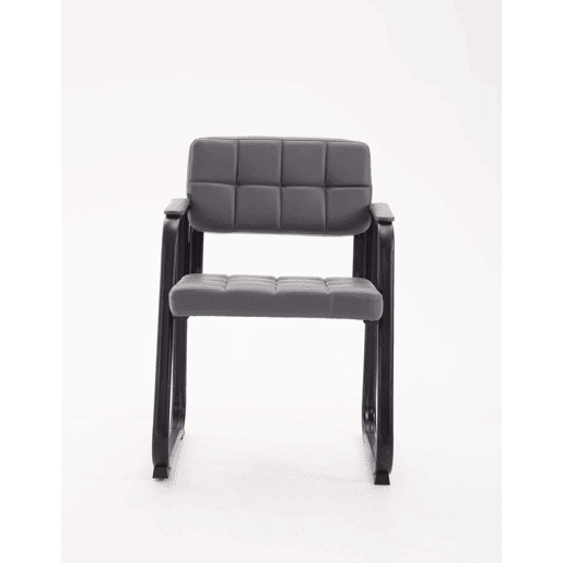Silla Para Visitas Canada B Simil cuero Gris 58X59X84 cm