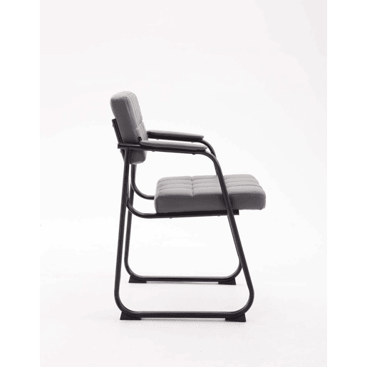Silla Para Visitas Canada B Simil cuero Gris 58X59X84 cm