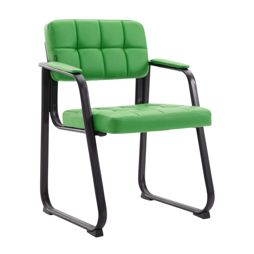 Silla Para Visitas Canada B Simil cuero Verde 58X59X84 cm