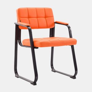 Silla Para Visitas Canada B Simil cuero Naranja 58X59X84 cm