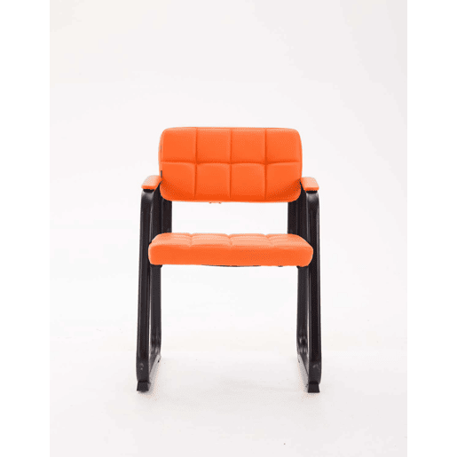 Silla Para Visitas Canada B Simil cuero Naranja 58X59X84 cm