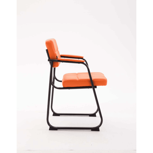 Silla Para Visitas Canada B Simil cuero Naranja 58X59X84 cm