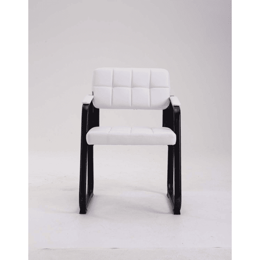 Silla Para Visitas Canada B Simil cuero Blanco 58X59X84 cm