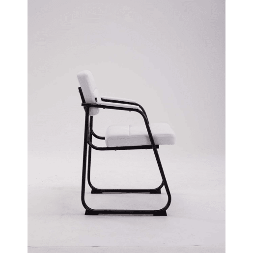 Silla Para Visitas Canada B Simil cuero Blanco 58X59X84 cm