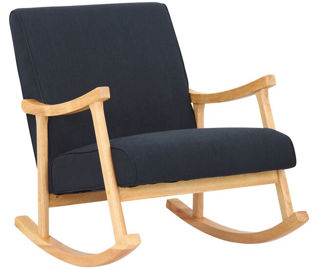 Mecedora morelia en tela negro 92x67x82 cm