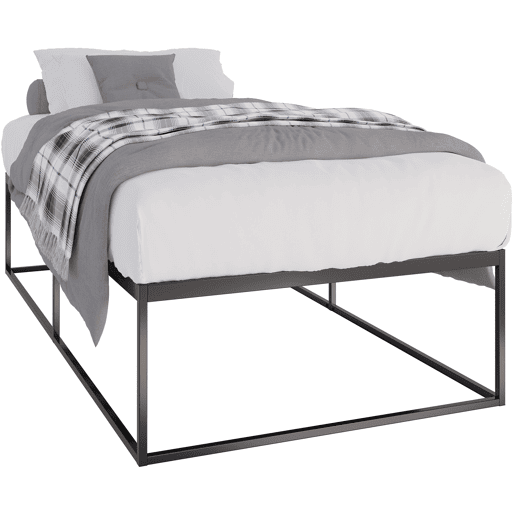 Cama de metal Scala Negro 205.5X105.5X46.5 cm